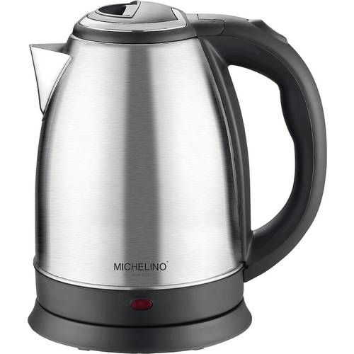 Michelino Edelstahl Wasserkocher 1,8L, 1800W Wasserkocher Grau, Silber Fassungsvermögen: 1.8 l