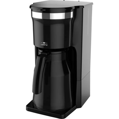 Lentz Kaffeemaschine mit Isolierkanne 1 Liter schwarz Kaffeemaschine Schwarz Fassungsvermögen Tassen=8