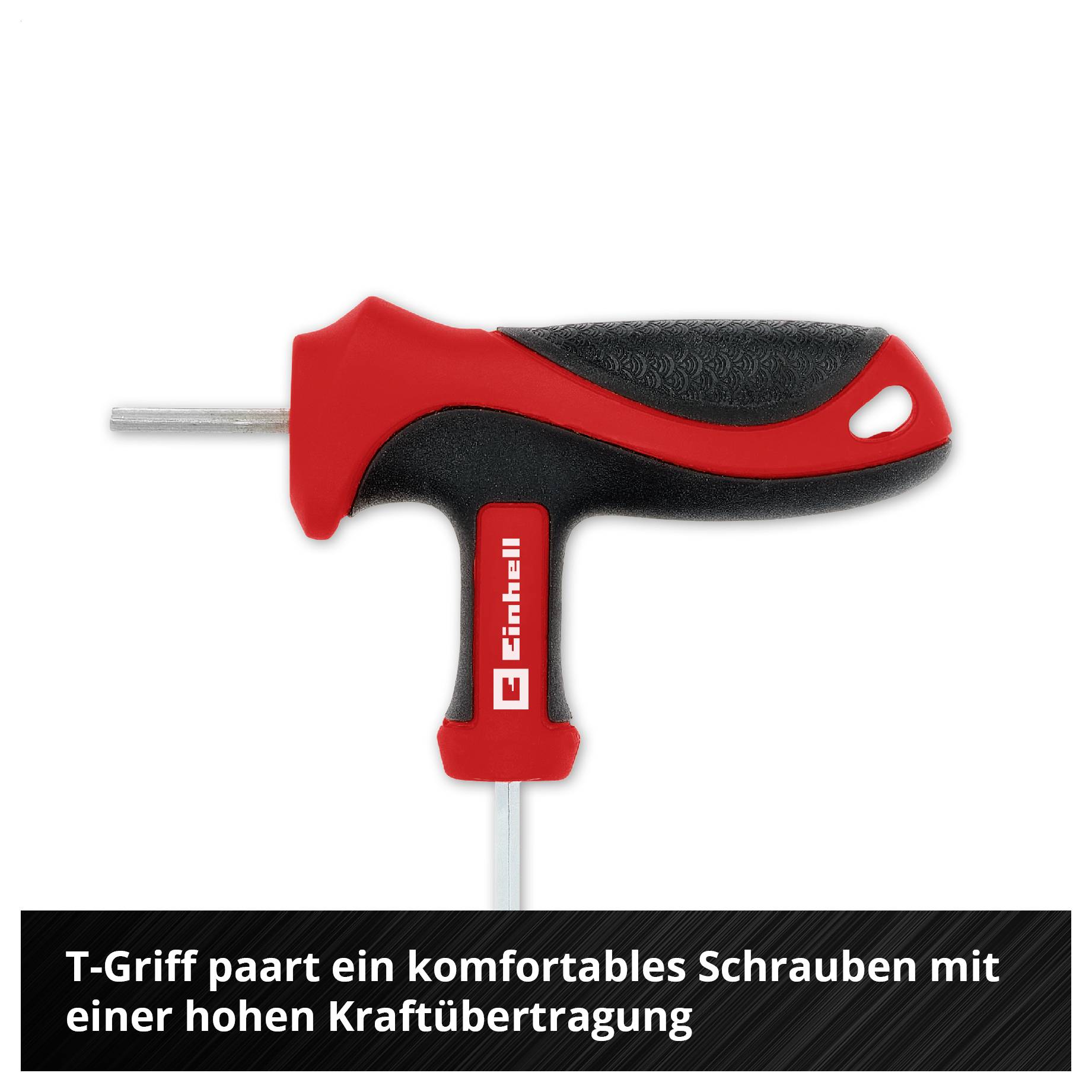 'T-Griff ermöglicht komfortables Schrauben mit hoher Kraftübertragung.'