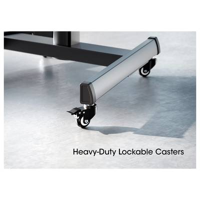 Manhattan TV-Rollwagen 94,0 cm (37") - 218,4 cm (86”) Neigbar, Höhenverstellbar Geräteablage, Handkurbel, Kameraablage-3