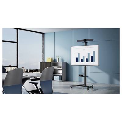 Manhattan TV-Rollwagen 94,0 cm (37") - 218,4 cm (86”) Neigbar, Höhenverstellbar Geräteablage, Handkurbel, Kameraablage-4