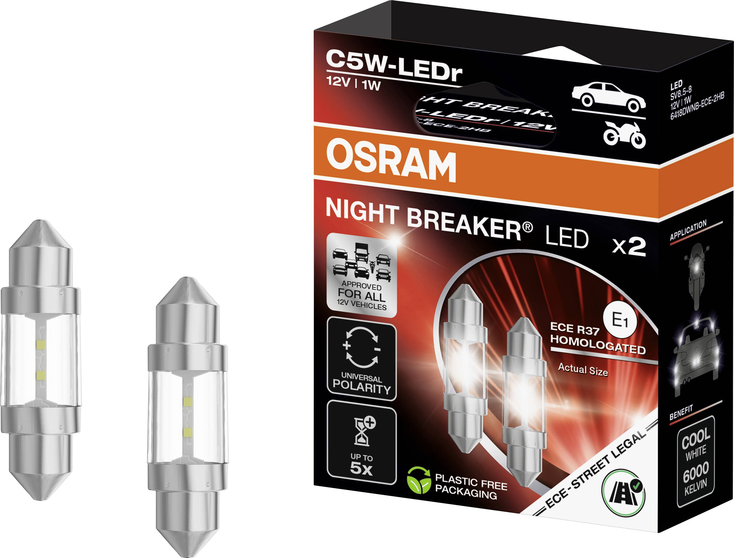 OSRAM 6418DWNB-ECE-2HB LED Leuchtmittel C5W