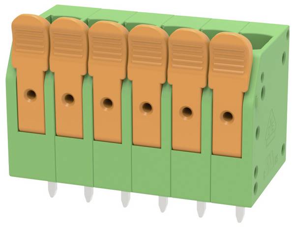 Degson DG2204V-5.0-06P-14-100Z(H) Klemmenblock flexibel: 0.2-4 mm² starr: 0.2-4 mm² Polzahl: 6 1 St. Grün