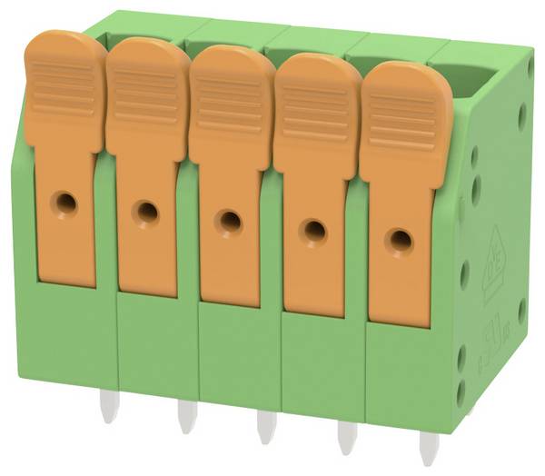 Degson DG2204V-5.0-05P-14-100Z(H) Klemmenblock flexibel: 0.2-4 mm² starr: 0.2-4 mm² Polzahl: 5 1 St. Grün