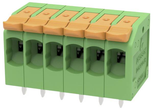 Degson DG2204R-5.0-06P-14-100Z(H) Klemmenblock flexibel: 0.2-4 mm² starr: 0.2-4 mm² Polzahl: 6 1 St. Grün