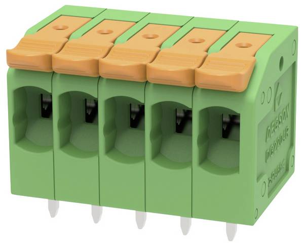 Degson DG2204R-5.0-05P-14-100Z(H) Klemmenblock flexibel: 0.2-4 mm² starr: 0.2-4 mm² Polzahl: 5 1 St. Grün
