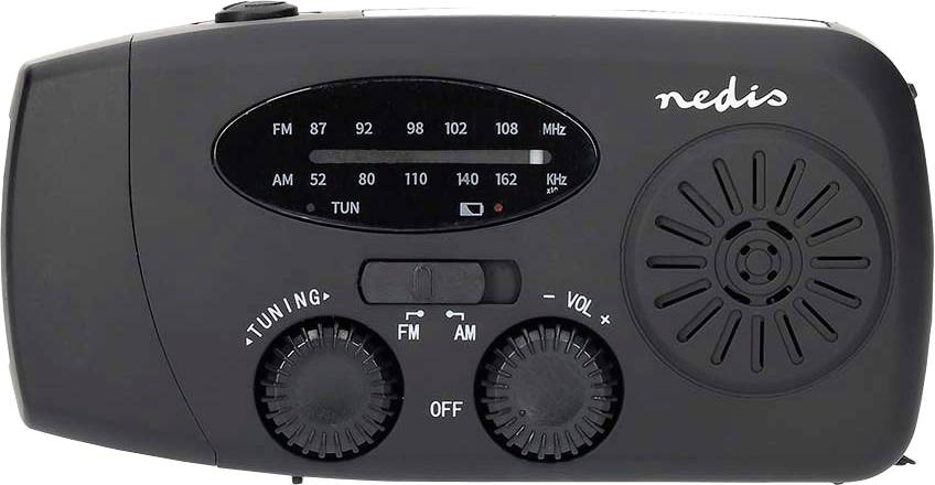 Nedis RDFMCR2000BK Notfallradio UKW, FM, AM Notfallradio, UKW Schwarz
