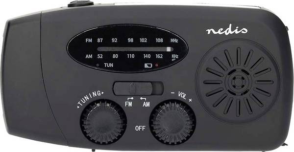Nedis RDFMCR2000BK Notfallradio UKW, FM, AM Notfallradio, UKW   Schwarz