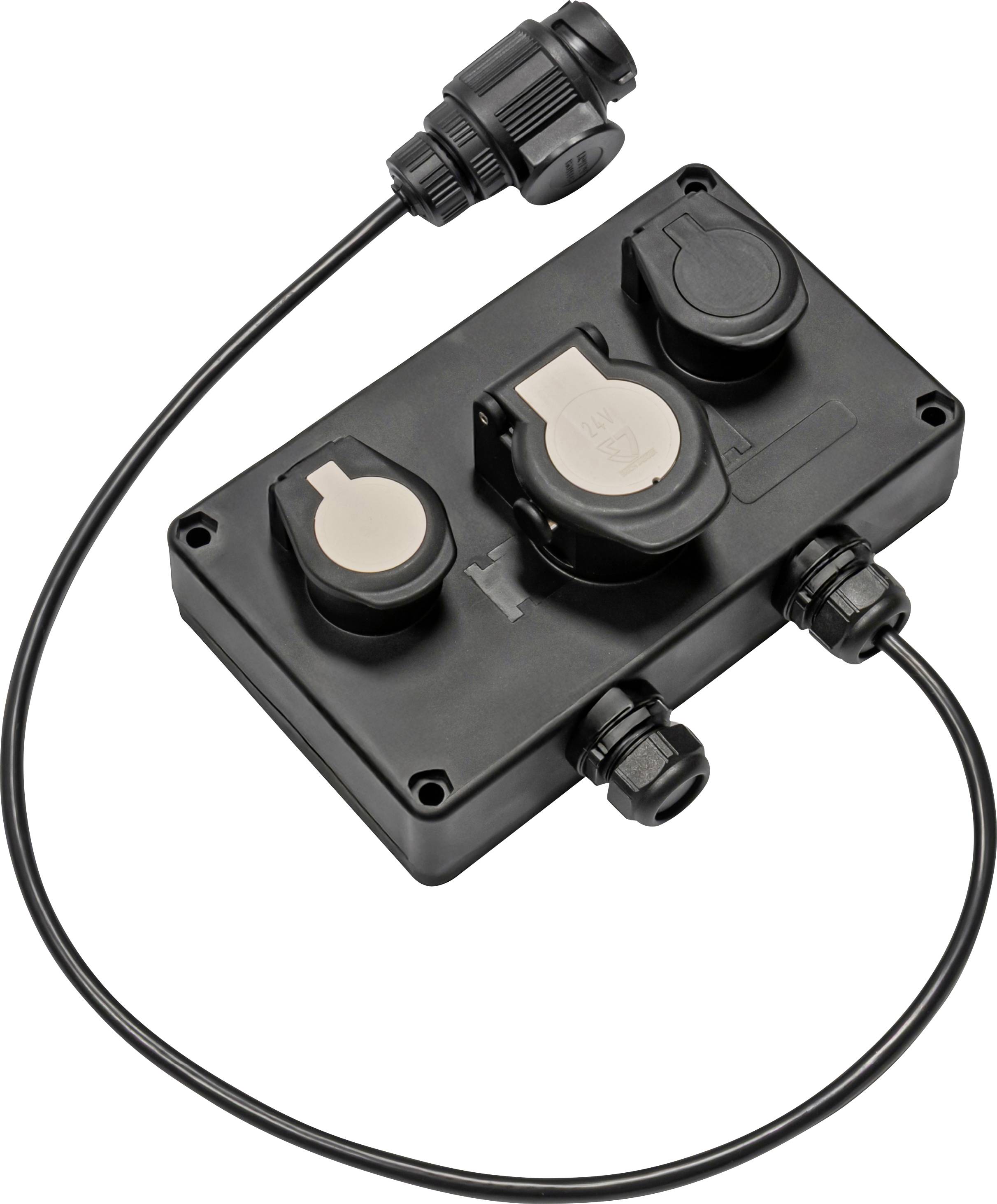 SecoRüt 60241 Anhänger Adapter [Steckdose 13polig - Steckdose 15polig, Steckdose 7polig Typ N, Steckdose 7polig Typ S]