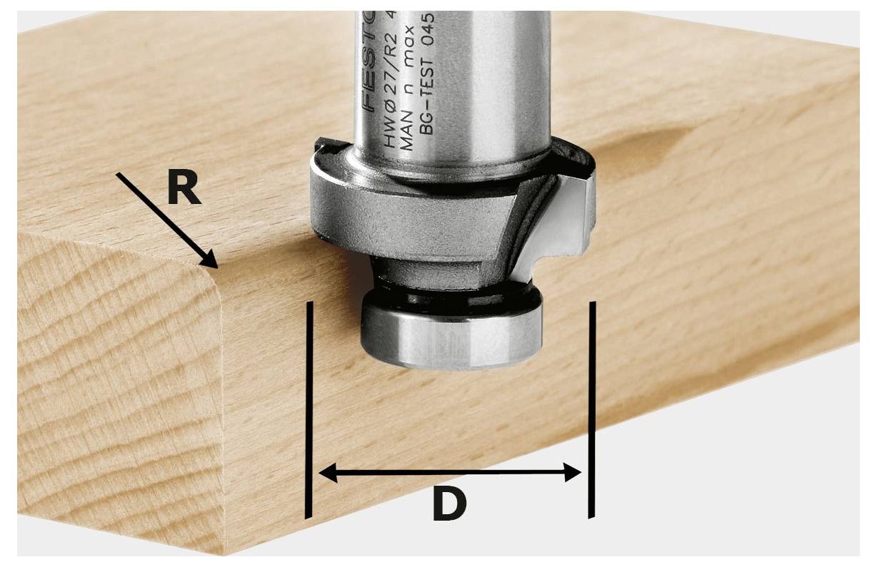 Festool 490095 Abrundfräser Produktabmessung, Ø 27 mm