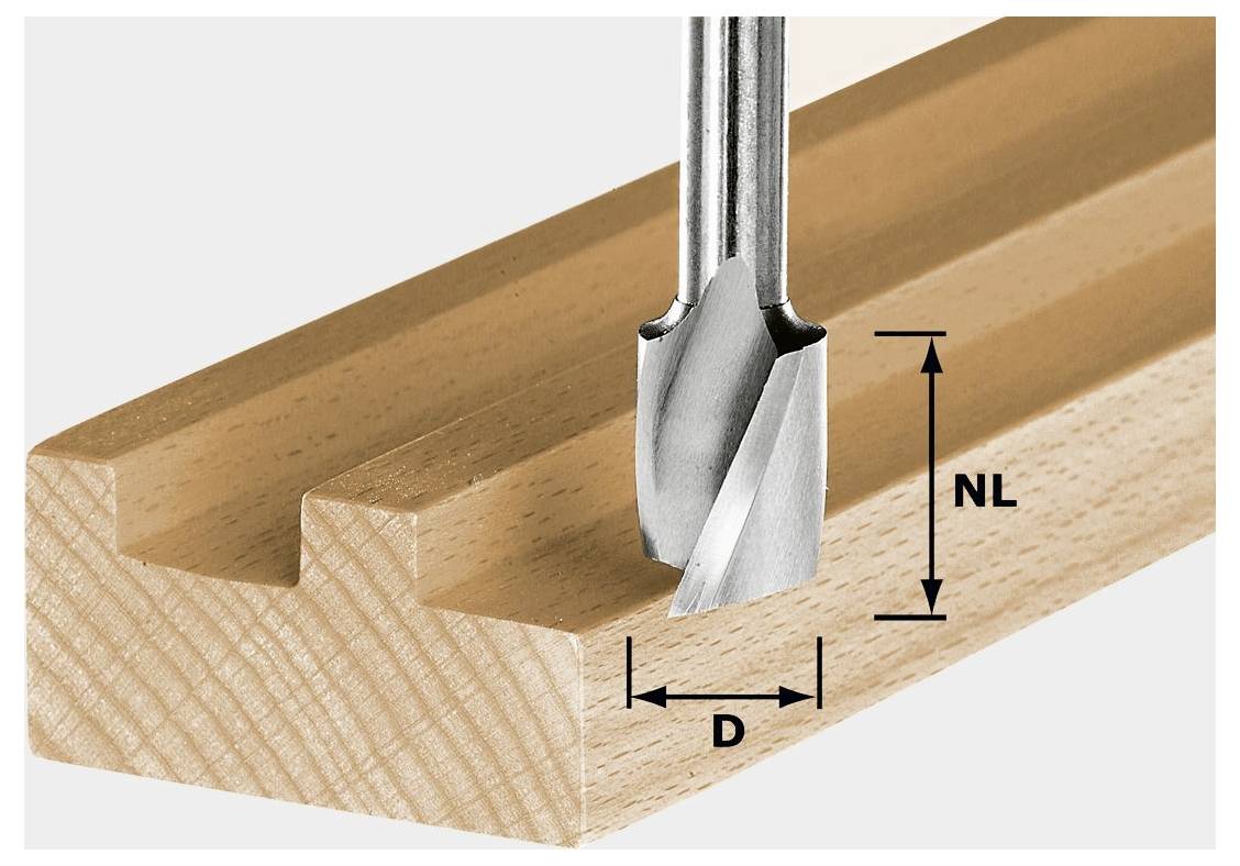 Thumbnail - Festool 490945 Nutfräser Länge 50 mm Produktabmessung, Ø 8 mm Arbeits-Länge 19 mm Schaftdurchmesser 8 mm
