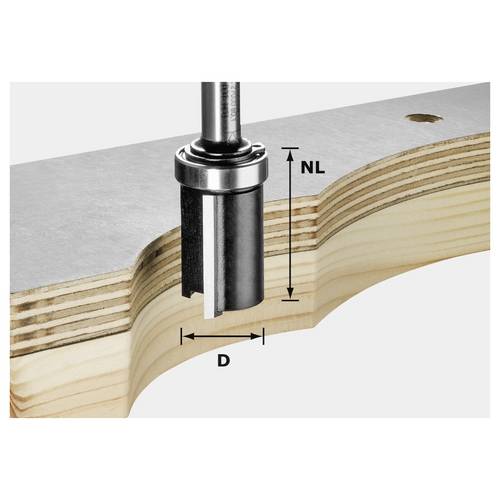 Festool 491028 Bündigfräser Länge 62 mm Produktabmessung, Ø 19.05 mm Arbeits-Länge 25 mm Schaftdurchmesser 8 mm
