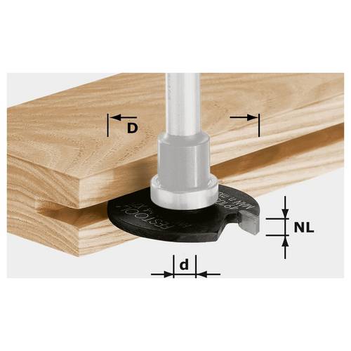Thumbnail - Festool 491058 Nutfräser Produktabmessung, Ø 40 mm Arbeits-Länge 3.50 mm Schaftdurchmesser 6 mm