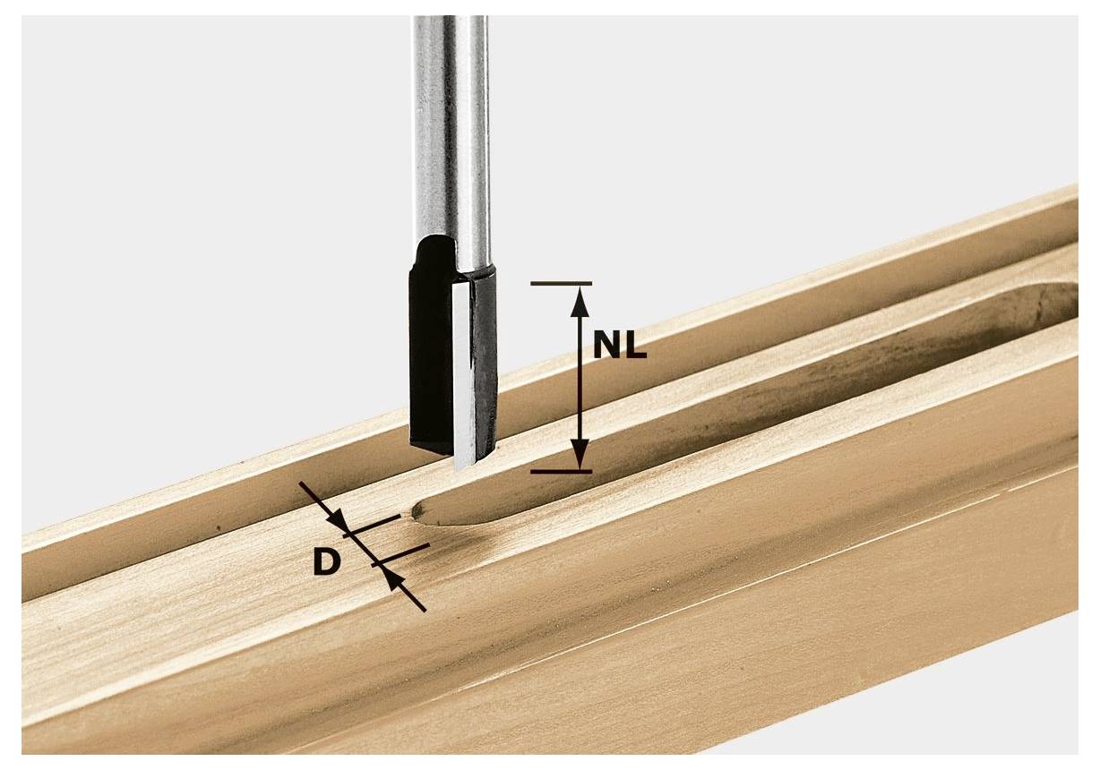 Festool 491089 Nutfräser Länge 100 mm Produktabmessung, Ø 14 mm Arbeits-Länge 50 mm Schaftdurchmesser 12 mm