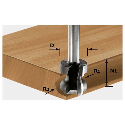 Festool 491140 Griffleistenfräser Länge 59 mm Produktabmessung, Ø 22 mm Arbeits-Länge 16 mm Schaftdurchmesser 8 mm