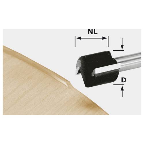 Festool 491666 Bündigfräser Länge 46 mm Produktabmessung, Ø 19 mm Arbeits-Länge 16 mm Schaftdurchmesser 8 mm