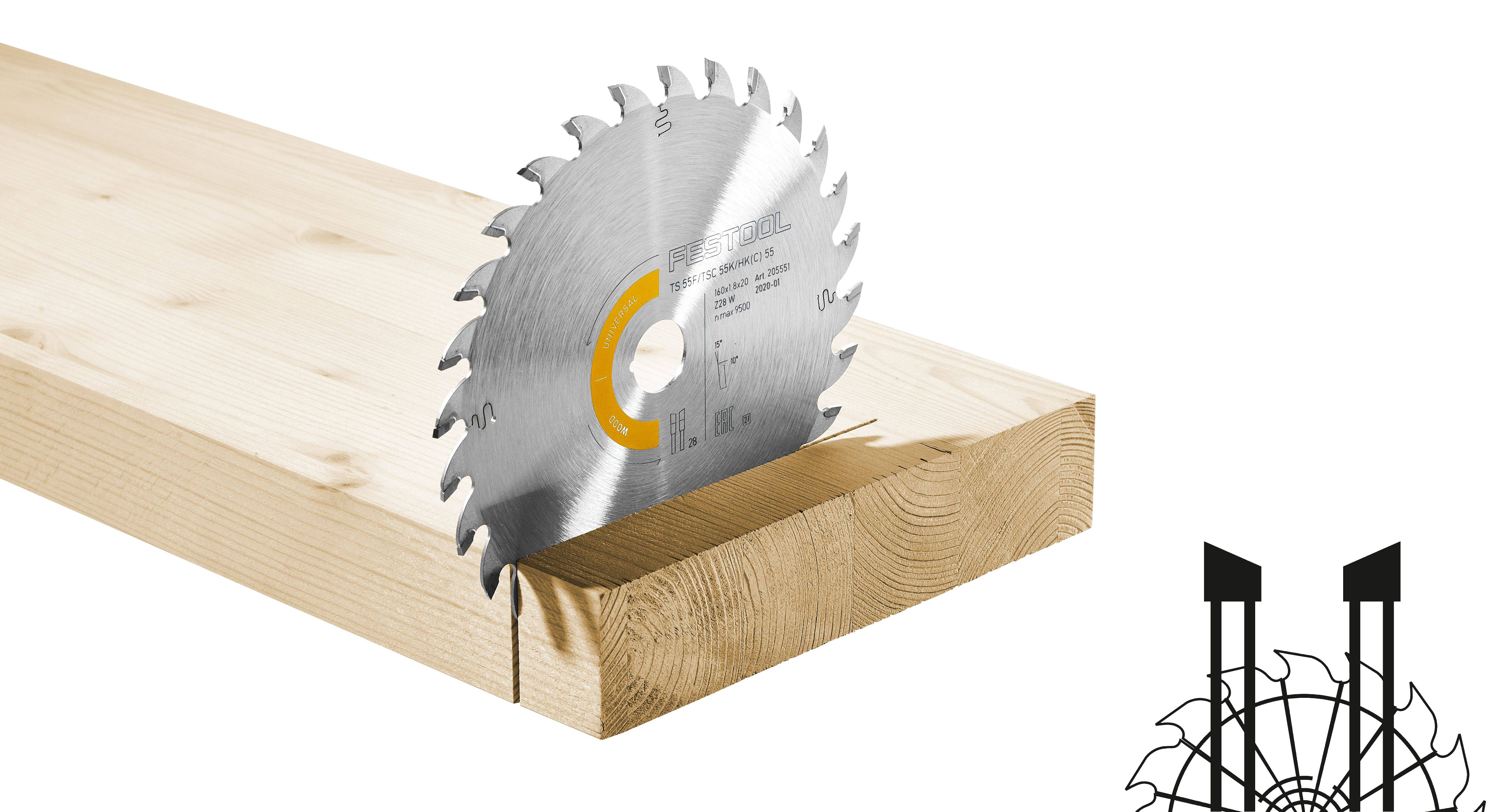 Thumbnail - Festool HW 210x2,4x30 W36 493198 Kreissägeblatt 210 x 30 x 1.80 mm Zähneanzahl: 36 1 St.