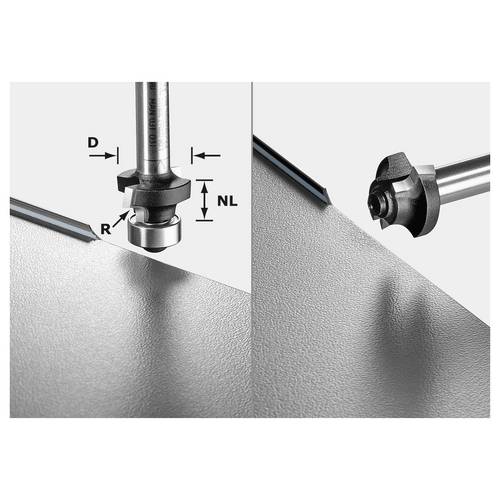 Festool 499798 Abrundfräser Länge 47 mm Produktabmessung, Ø 20 mm Arbeits-Länge 2.20 mm Schaftdurchmesser 8 mm