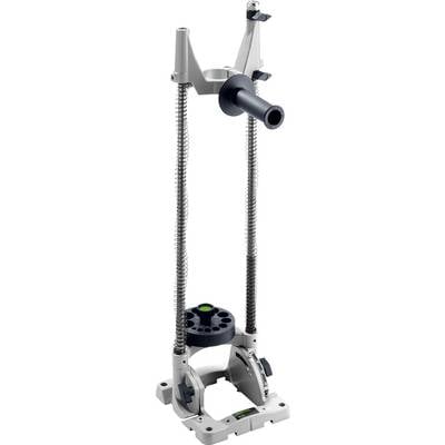 Ein Werkzeugständer mit vertikal verstellbarem Stab und Halter, entwickelt zur Stabilisierung von Werkzeugen während der Verwendung, mit robustem Metallrahmen.