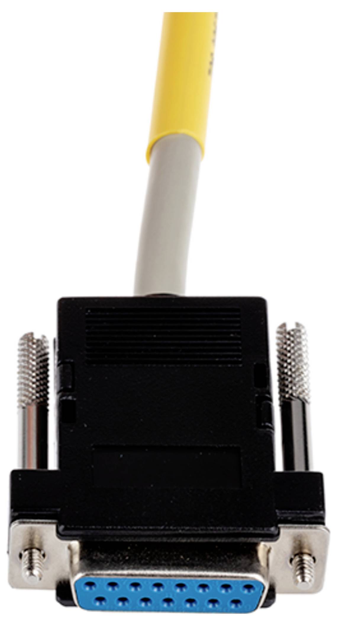 Ein VGA-Stecker (Stecker) mit einem gelben Kabel