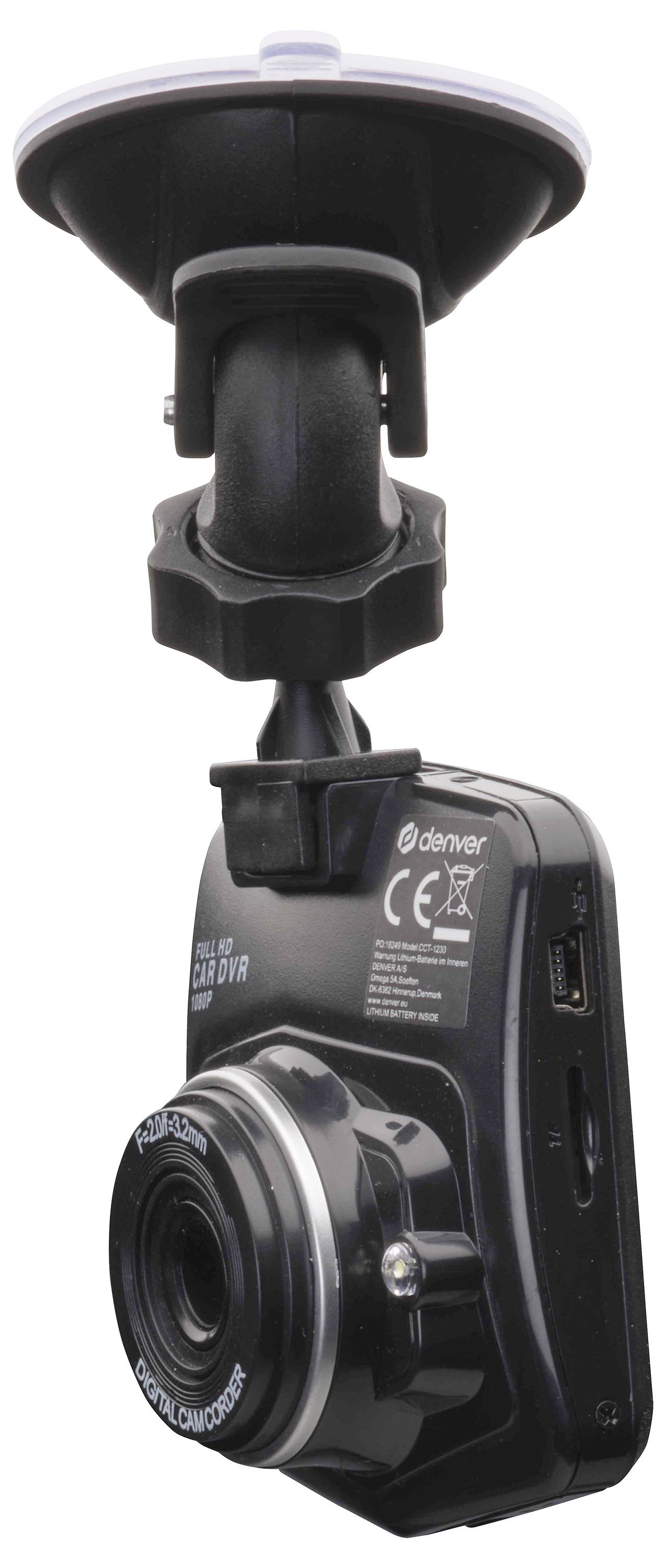 Eine kompakte Autokamera mit Saugnapfhalterung, entwickelt zur Videoaufzeichnung während der Fahrt.