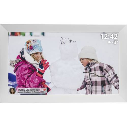 Denver PFF-1504W Digitaler Bilderrahmen 39.6 cm 15.6 Zoll EEK: B (A - G) 1920 x 1080 Pixel 32 GB Weiß