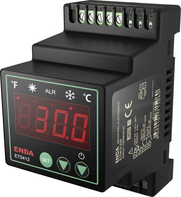 Enda ET5412-230-RS   Temperaturregler  -60 bis 150 °C  (L x B x H) 68 x 54 x 94 mm