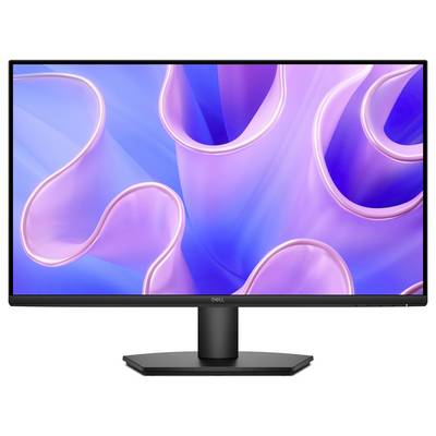 Eine Seitenansicht eines dünnen, modernen Computermonitors mit einem schlanken Ständer, die sein schlankes Profil zeigt.