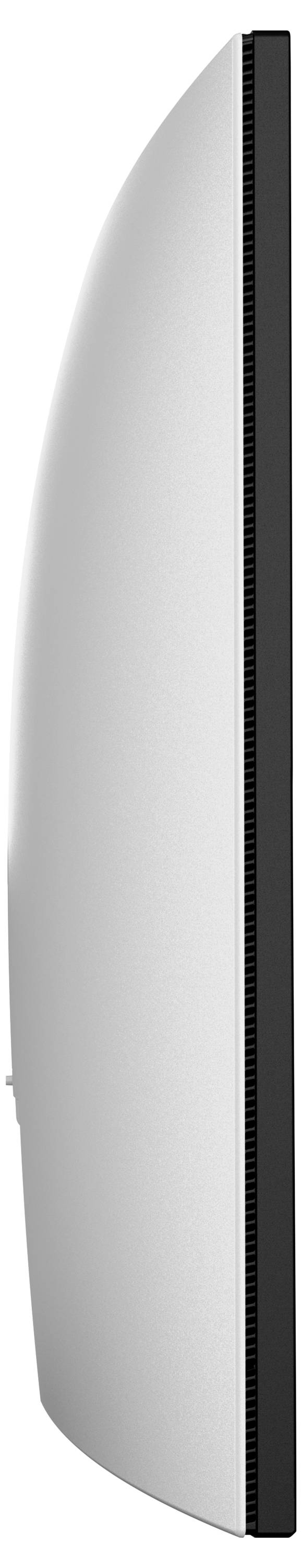 Ein Computermonitor zeigt das Alienware-Logo auf einem schwarzen Bildschirm an, das einen stilisierten Alienkopf mit leuchtenden Kanten darstellt.