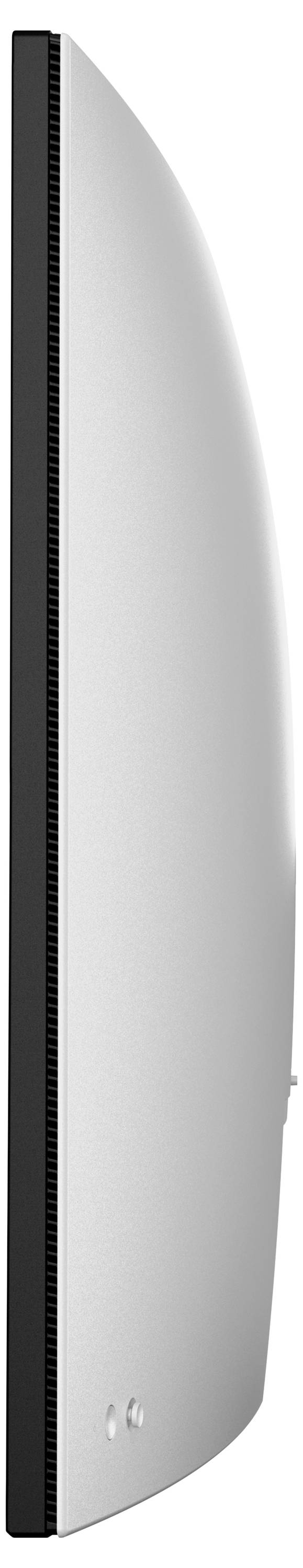 Ein Lichtschalter-Panel in Weiß mit mehreren Tasten und einer blauen Anzeigelampe, wahrscheinlich zur Steuerung verschiedener Beleuchtungseinstellungen verwendet.