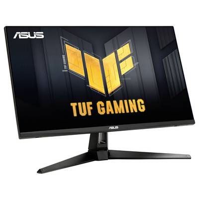ASUS TUF Gaming Monitor mit modernem, schlankem Design und TUF Gaming Logo. Geeignet für High-Performance Gaming-Setups.