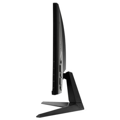 „ASUS ZenScreen" auf einem Monitorbildschirm angezeigt, der eine lebendige Luftaufnahme von einem Flugzeugfenster mit Sonnenuntergang und Stadtlichtern zeigt.