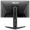 „Rückansicht eines ASUS TUF Gaming-Monitors mit Standfuß, eckigem Design und hinteren Anschlussanschlüssen."