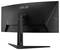 „Ein schwarzer ASUS TUF Gaming Monitor, von hinten betrachtet, mit kühnen geometrischen Designelementen und einem stabilen Ständer."