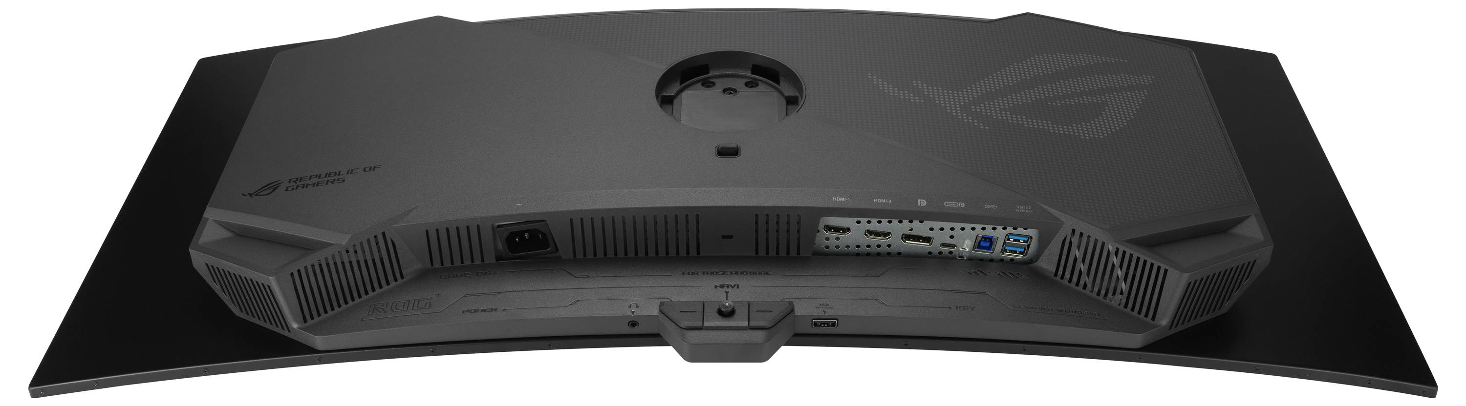 "ASUS Business Monitor" zeigt eine Stadtlandschaft mit Wolkenkratzern unter einem klaren Himmel und betont das schlanke Design und die professionelle Nutzung.