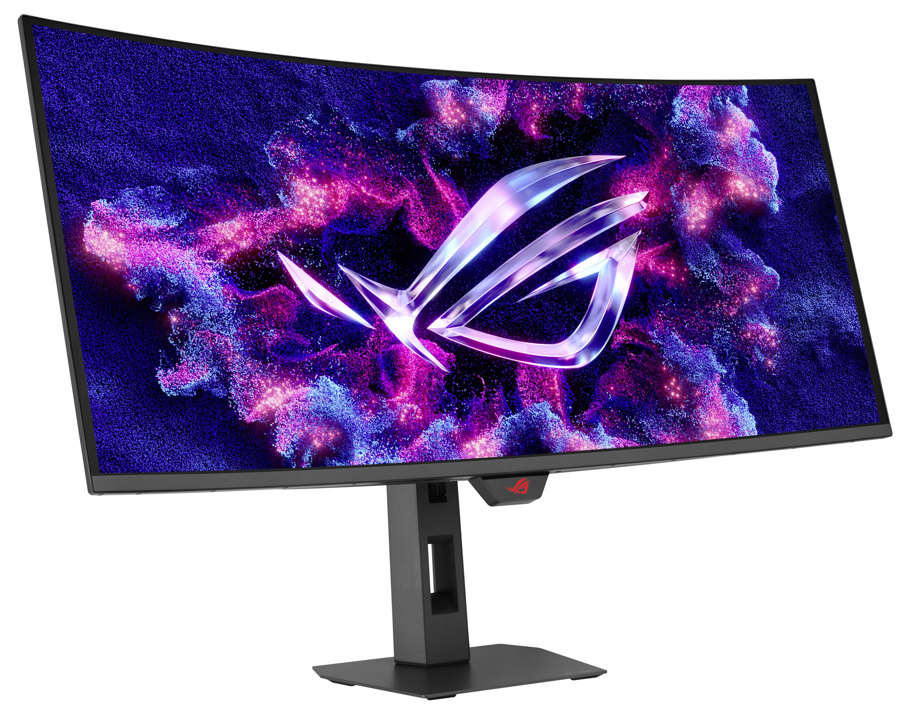 Asus Business-Monitor zeigt eine Stadtsilhouette mit dem Empire State Building und demonstriert die Größe und visuelle Klarheit des Monitors.