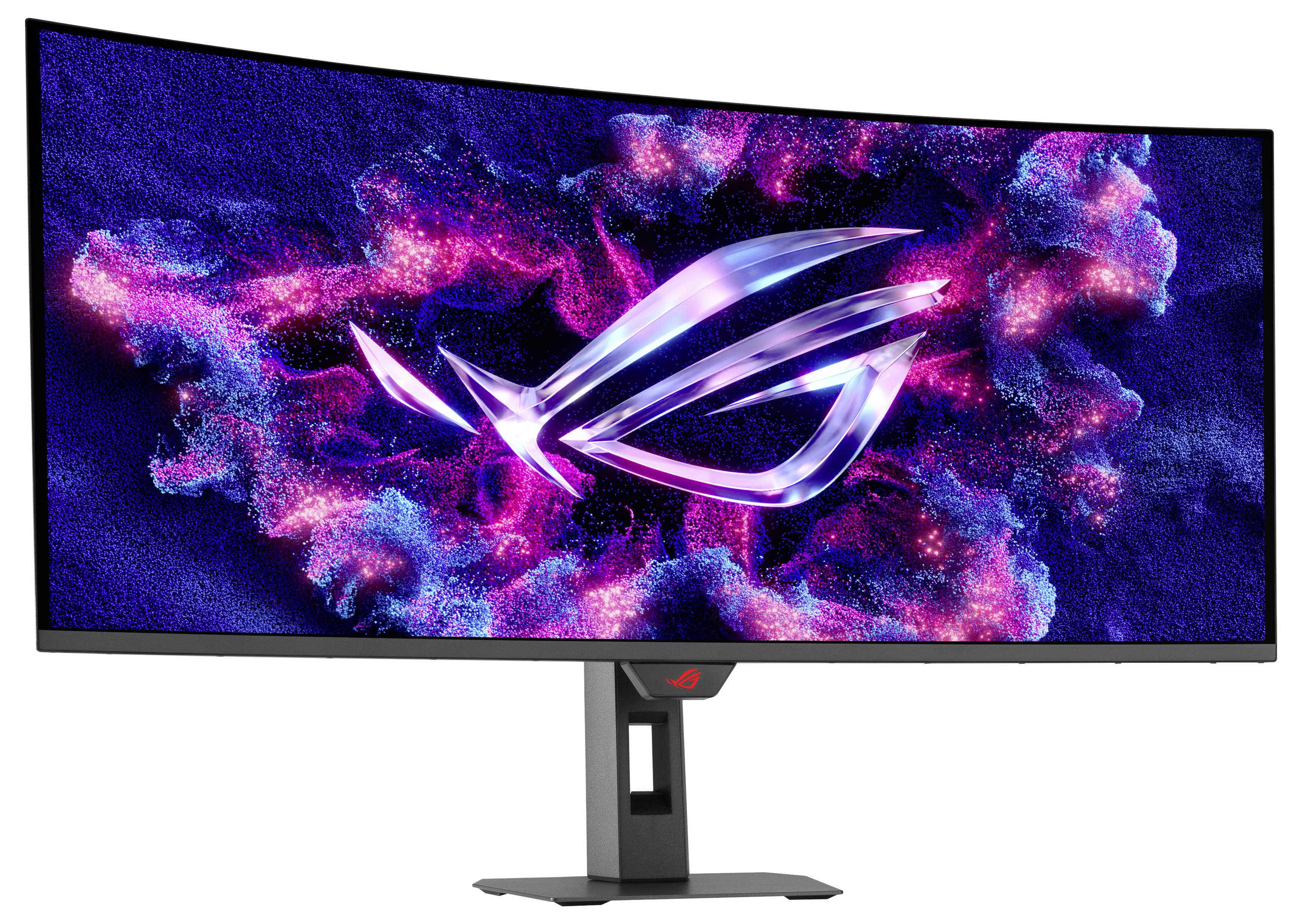ASUS TUF Gaming Series Five Monitor mit schlankem Design und prominentem gelbem Emblem auf dem Bildschirm.