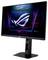 Ein Computermonitor zeigt lebendige, farbenfrohe abstrakte Kunst mit dem Text „ASUS ProArt" auf dem Bildschirm.