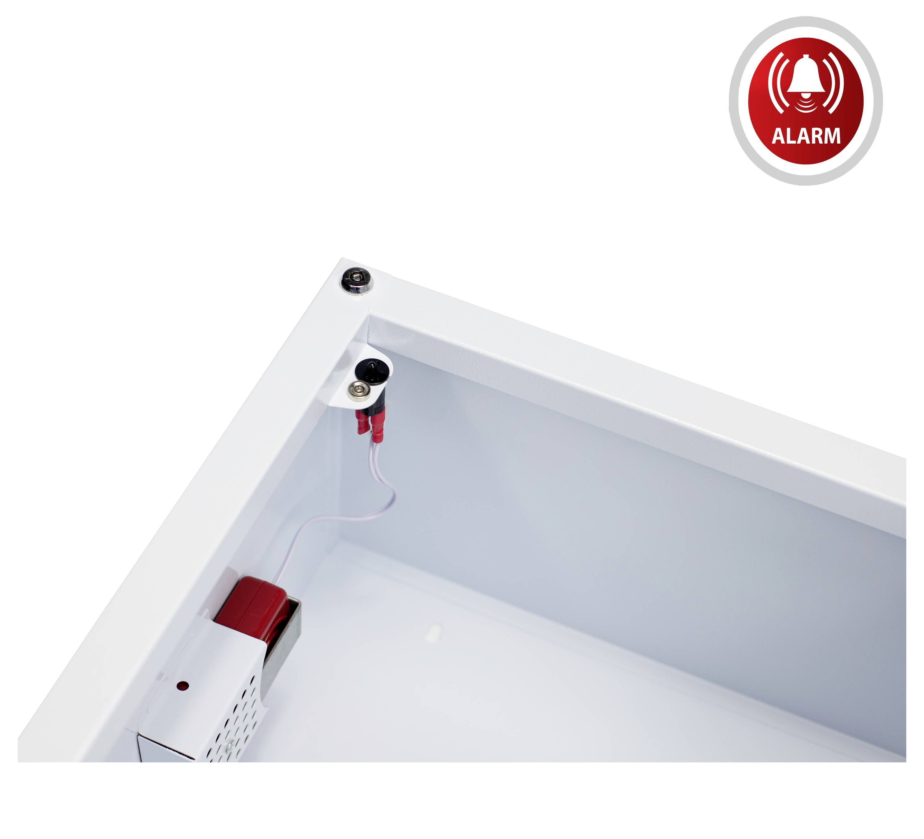 MEDX5 Universal Defibrillator (AED) Metallwandkasten für Innen, mit Alarm, weiß DEFI-Wandkasten Stahlblech-5