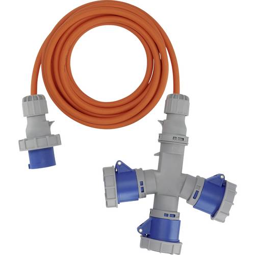 Brennenstuhl 1167670205 Strom Verlängerungskabel Grau, Blau, Orange 2 m H07RN-F 3G 2,5 mm²