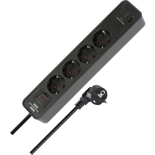 Brennenstuhl 1153240216 Steckdosenleiste Schwarz Schutzkontakt 1 St.