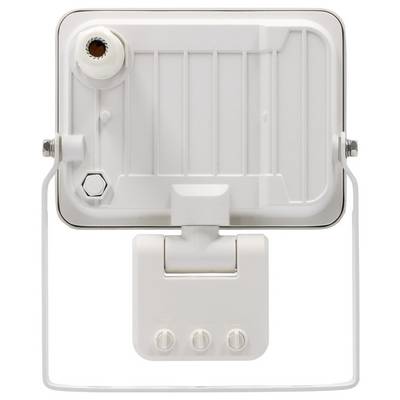 Weißer Kunststoff-Spülmechanismus für Toiletten mit Tankmonage, oberer Einlass, seitliche Befestigungspunkte und unterer Betätiger mit drei Knöpfen.