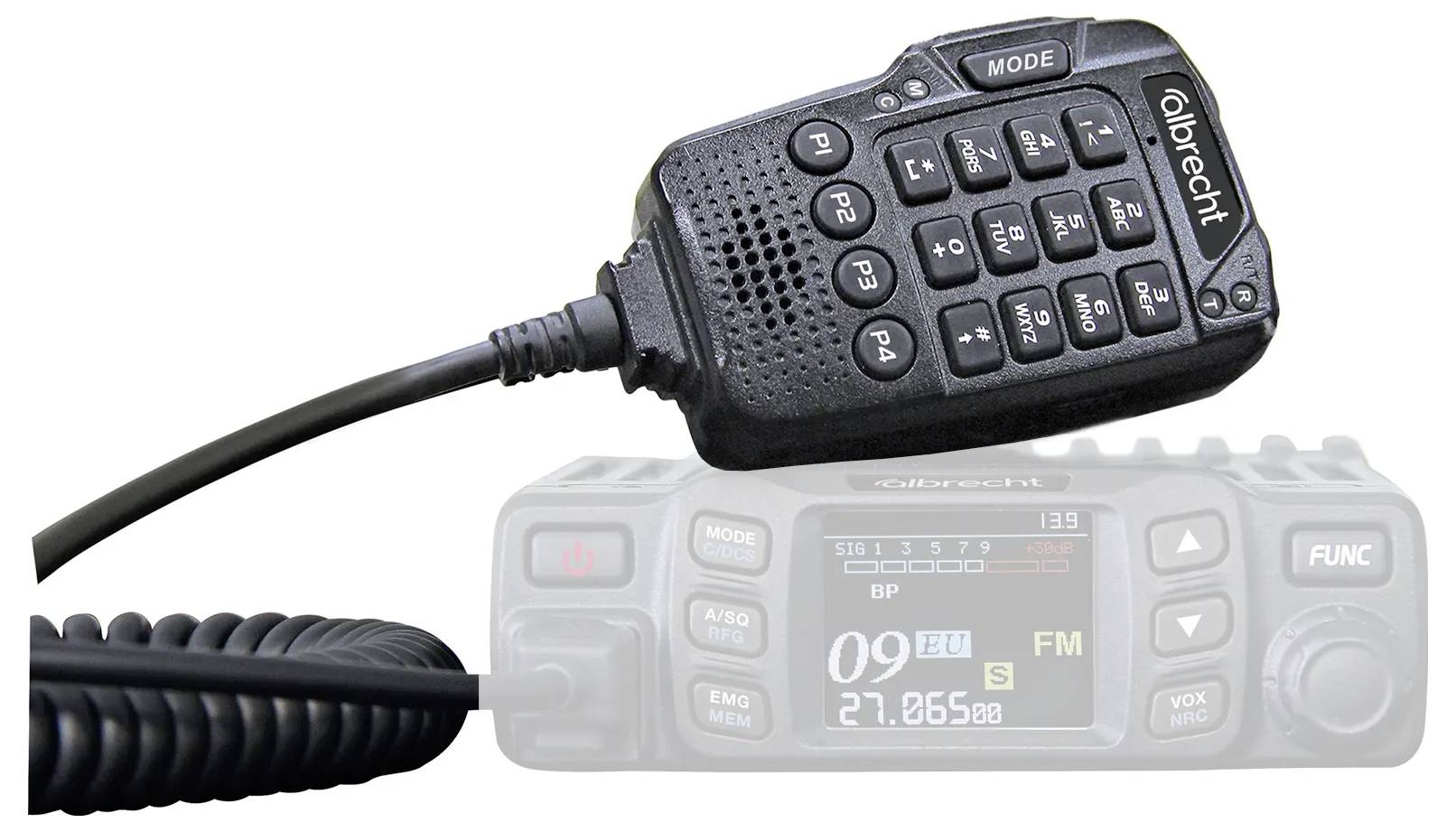 Albrecht Multifunktionales Mikrofon für AE 5900 Mini SSB Ansteck Sprach-Mikrofon Schwarz-2