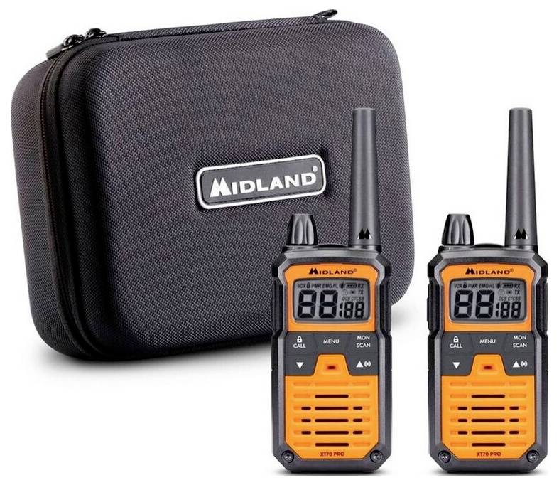 Midland Midland XT70 Pro Kofferset, PMR+LPD, Orange C1465.01 PMR-Handfunkgerät