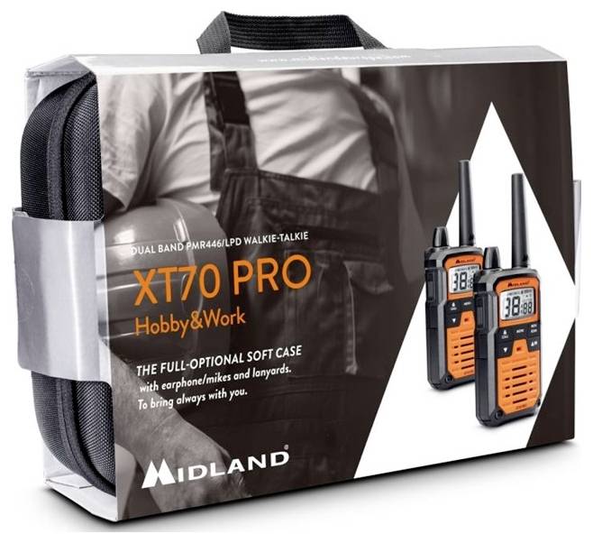 Midland Midland XT70 Pro Kofferset, PMR+LPD, Orange C1465.01 PMR-Handfunkgerät-5
