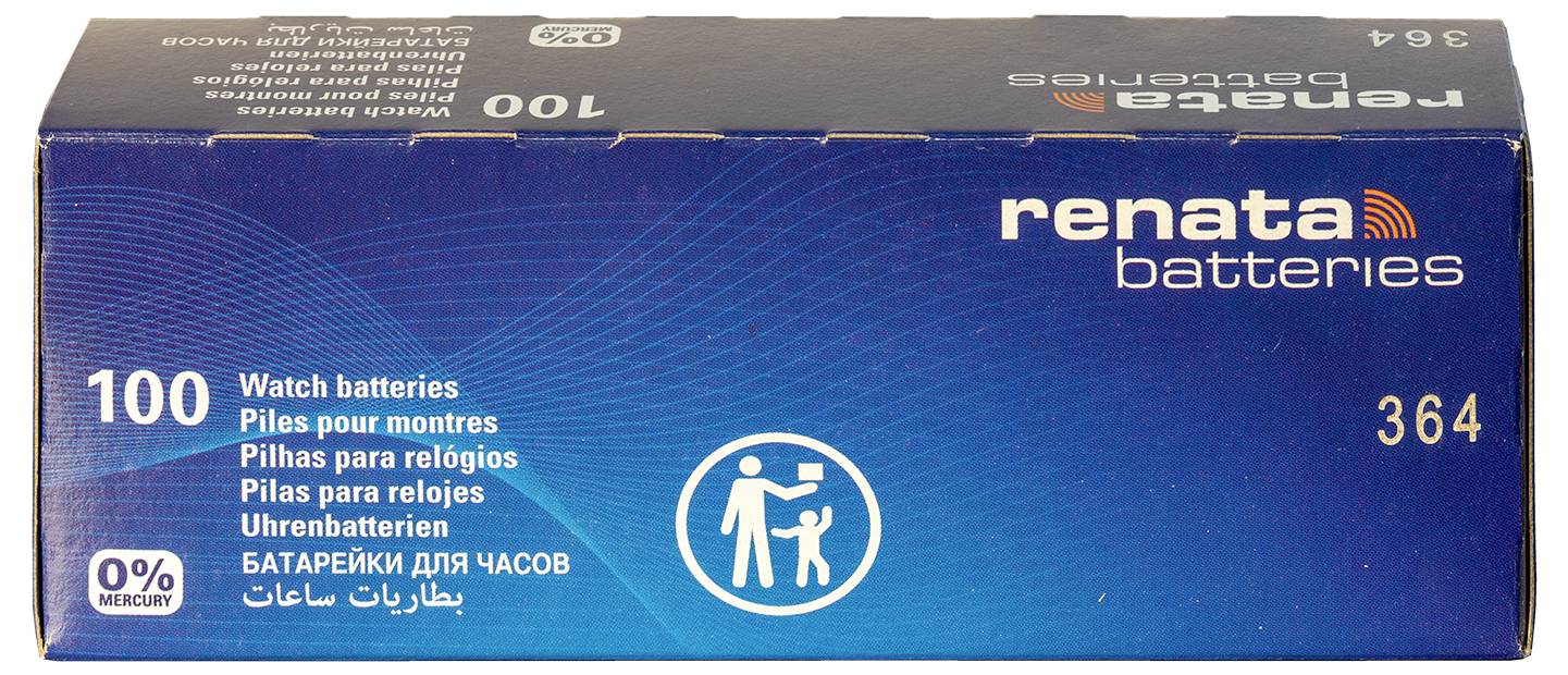 Renata Knopfzelle 364 1.55 V 10 St. 19 mAh Silberoxid 364 MP CE RENATA-1
