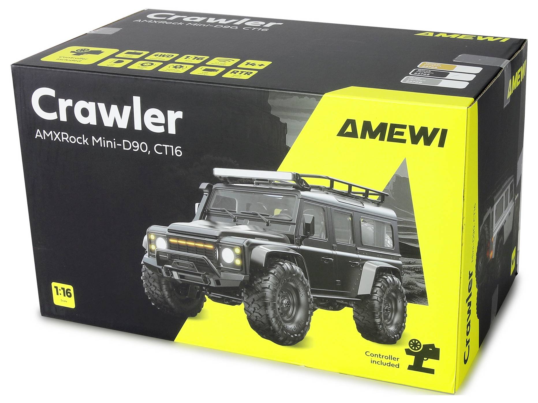 Amewi RC-Modell Brushed 1:16 Fahrzeug Elektro Crawler Allradantrieb (4WD) RtR 2,4 GHz-8