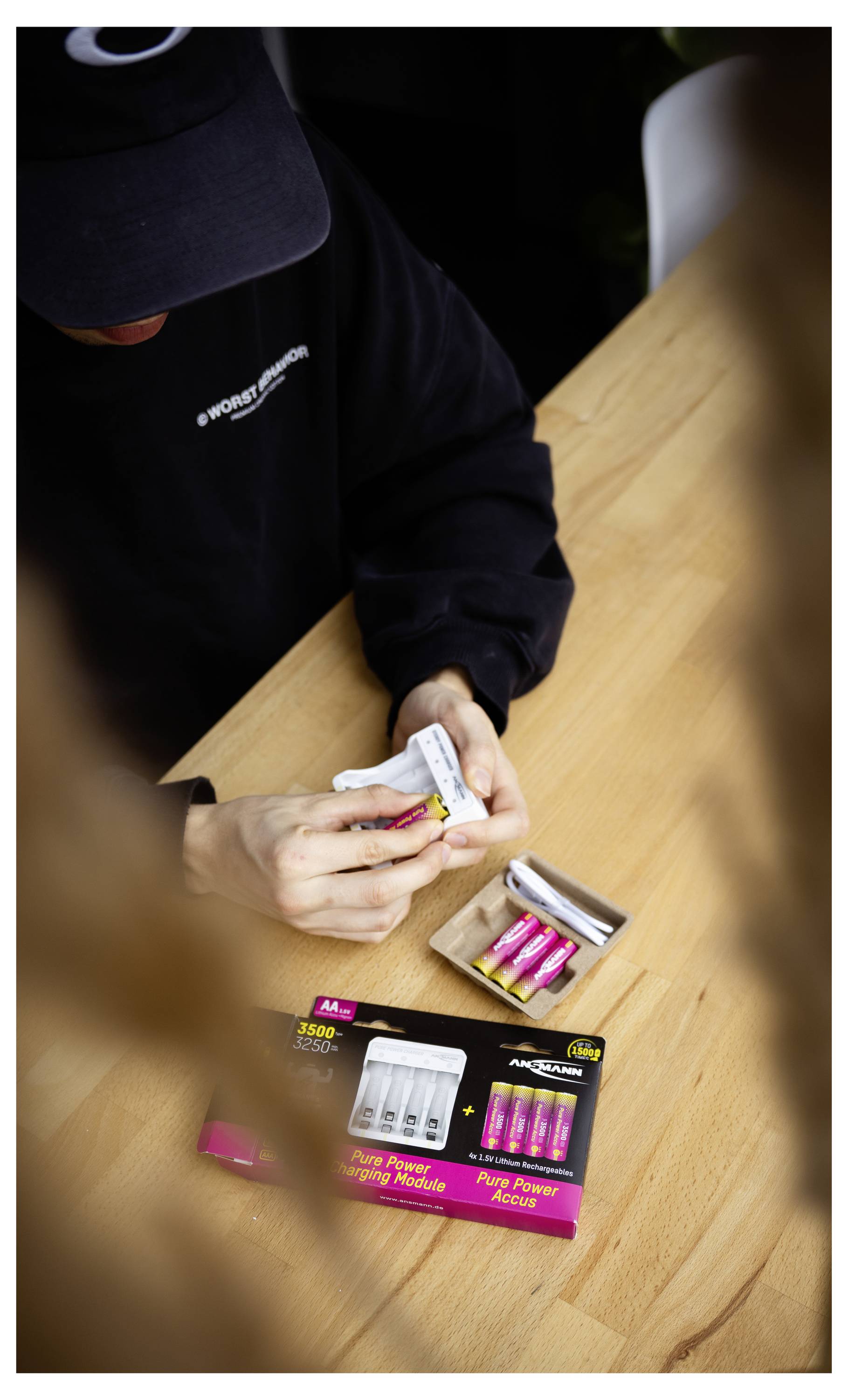 Ansmann Pure Power Set 4× Micro AAA Akkus und Lademodul Micro (AAA)-Akku NiMH 1250 mAh 1.2 V 1 St.-4