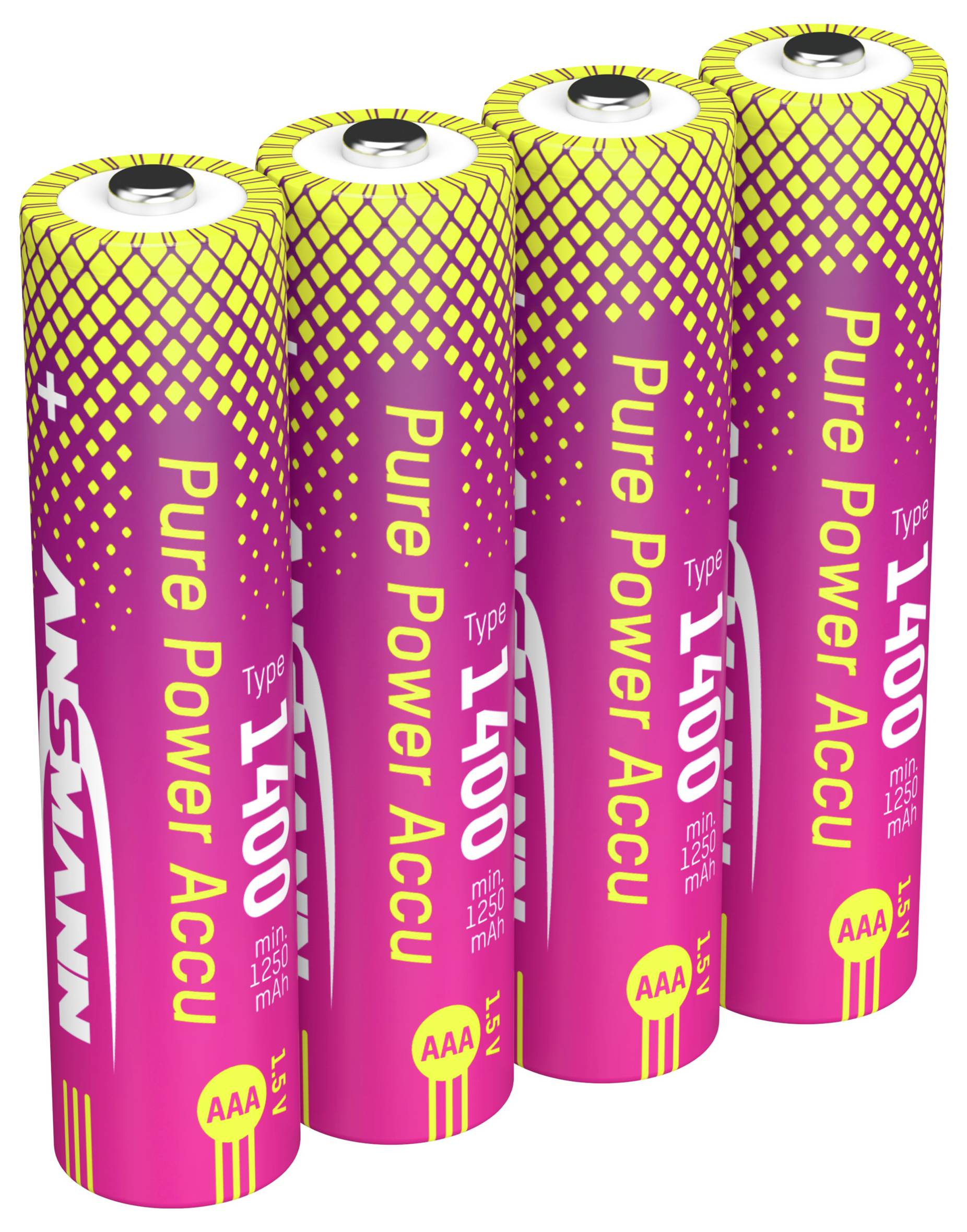 Ansmann Li-Ion Akku Micro AAA Typ 1400 (min. 1250 mAh) Akku-Set Li-Ion 1250 mAh 1.2 V 1 St.-1