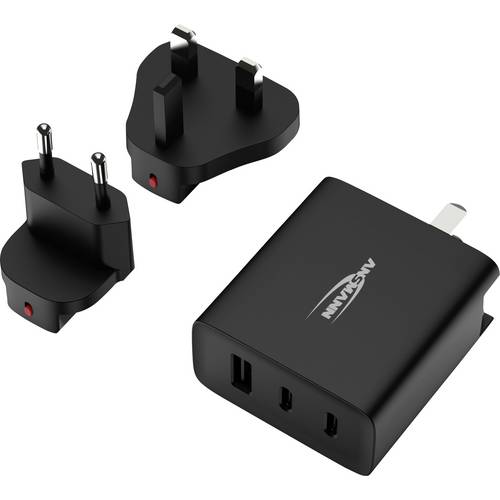 Ansmann USB-Ladegerät Travel Charger TC315 / 3 A / 15,5 W / 3 Port USB Ladegerät 15.5 W USB-A Buchse Smart IC Schwarz In...